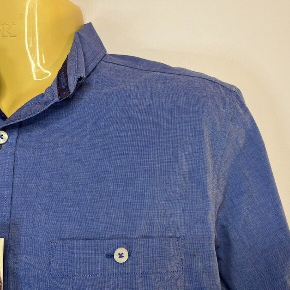 STEEL & JELLY Men's Royal Blue Button Up Shirt - Size Small - NWT $58 - Picture 2 of 4